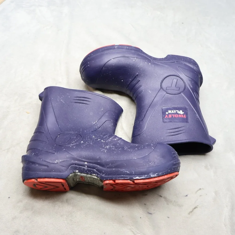 Tingley Flite Unisex M10 W12 Work Boots Blue Composite Toe Rubber Pull On 26256